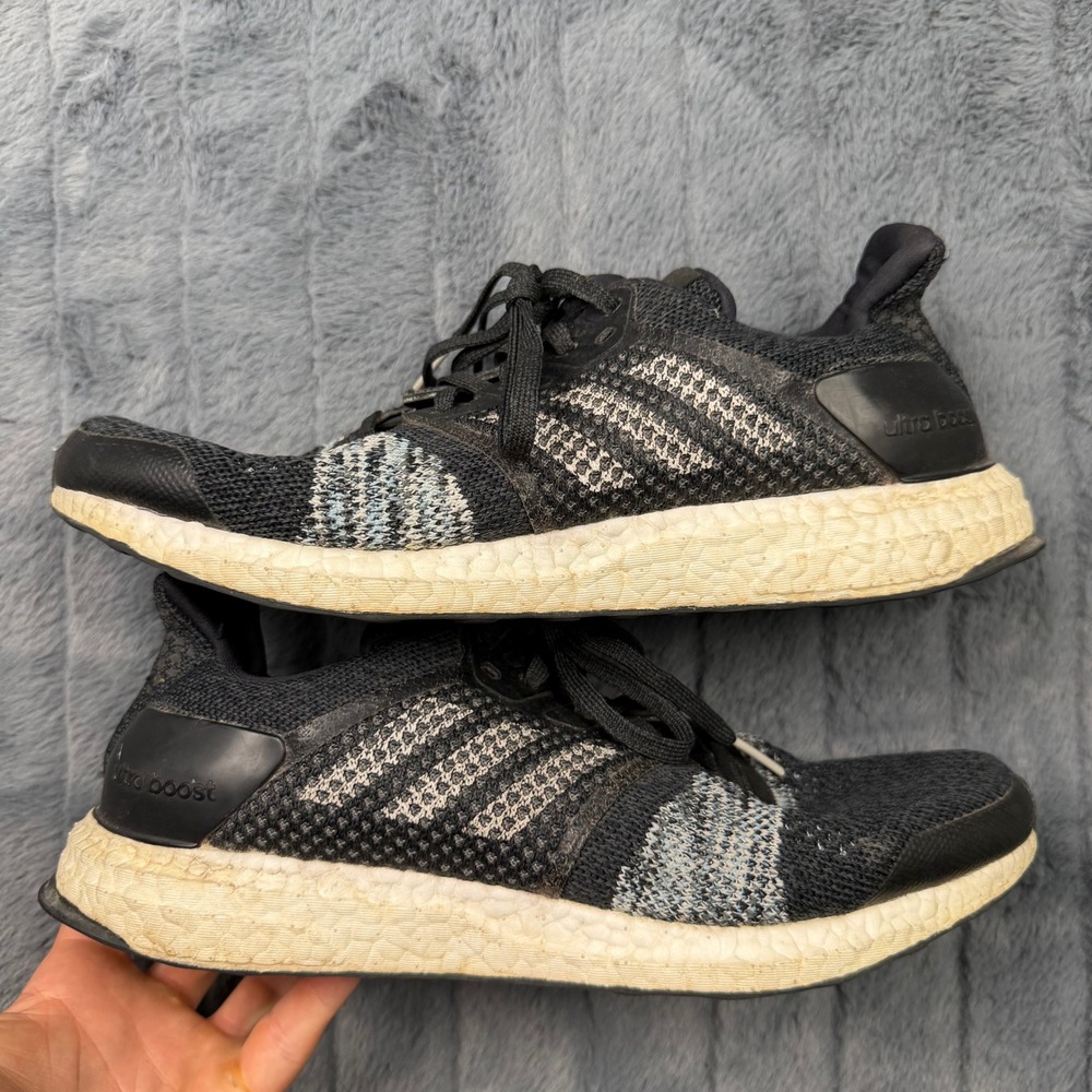 Adidas UltraBoost ST Black Grey White Stability Running Shoes CQ2144 Mens 10